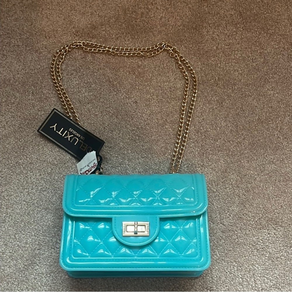 Blue Quilted Women's Bag